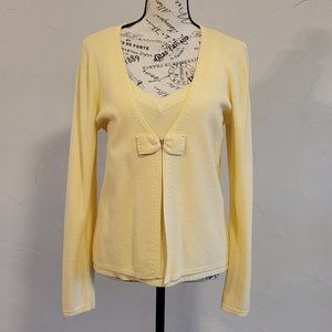 Emma James Sweater Tank Duo Set, Yellow, Large, EUC